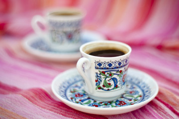 Cups of Turkish coffe