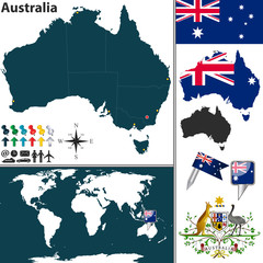 Obraz premium Map of Australia