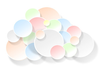 Many colorful bubbles for example, your text - vector