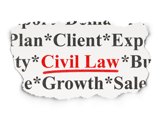 Law concept: Civil Law on Paper background
