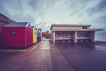 Naklejka premium Beach huts in Sheringham, Norfolk