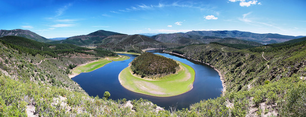 Meander of the Alagon River Known as Melero meander, Extremadura, Spain
