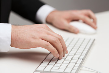 Fototapeta premium businessman with computer