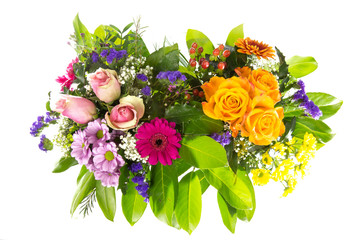 Zwei bunte Blumenstraeusse 4