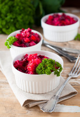 beetroot salad with parsley