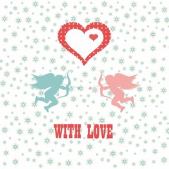 Fototapeta premium happy Valentines day - greeting card
