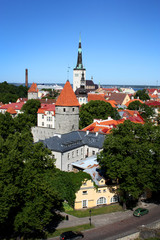 Fototapeta na wymiar Tallinn's Old Town in the summer