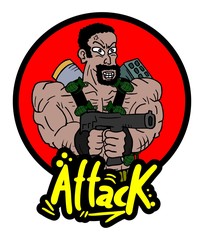 Attack war icon