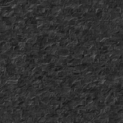 Black slate-tiled wall