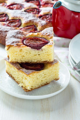 Pieces of plum cake