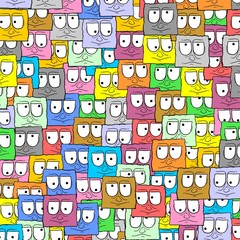 Many faces mosaic art