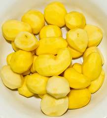 Raw potato background.