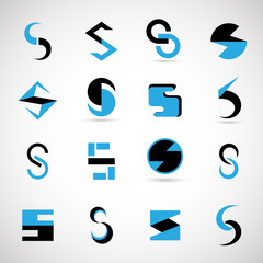 Unusual Letters Set - Isolated On Gray Background