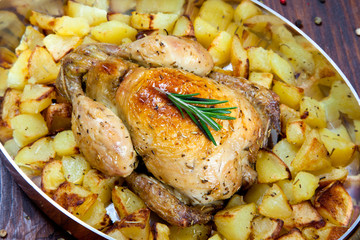 Backed chicken with potatoes