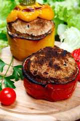Baked stuffed pepper