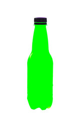 Green plastic bottle