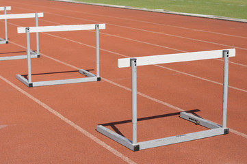 Many hurdle races on race tracks.
