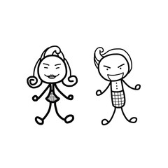 man and woman cartoon