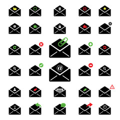black icon email