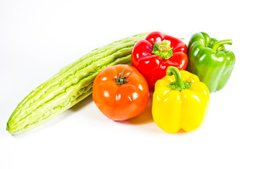 fresh vegetable isolated on white background