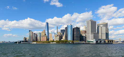 Beautiful view of New York City financial district