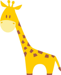 cute giraffe on white background