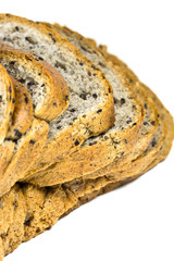 Bread slice isolated on white