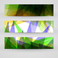 Vector banner set for your design, abstract Illustration.