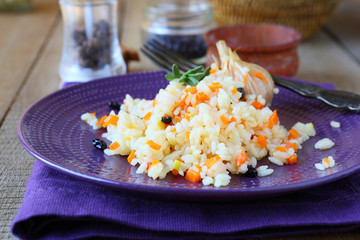pilaf with vegetables and barberry