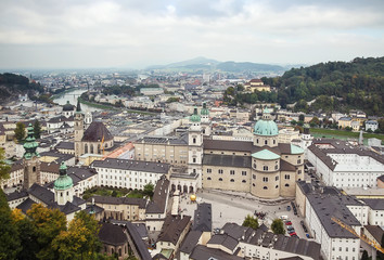Fototapeta na wymiar the historic center of Salzburg, Austria