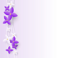Obraz na płótnie Canvas Lilac flowers border for Your design