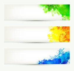 Naklejka na ściany i meble set of three colorful headers. Season banners