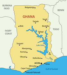 Ghana - vector map