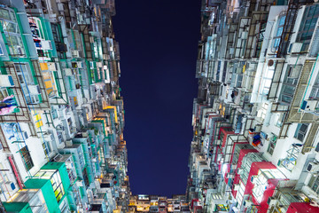Packed building in Hong Kong