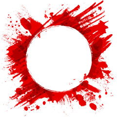 Red vector background with brush strokes and splashes.