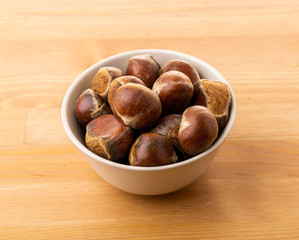 Chestnut in bowl