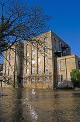 Flooded River Avon, Bradford on Avon, United Kingdom