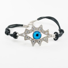 Rhinestone bracelet with eye
