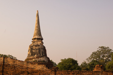 Fototapeta premium Old brick buddha temple