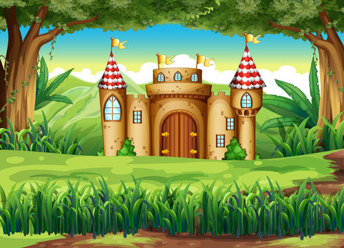 A castle at the forest