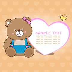Lovely bear card collection No.01