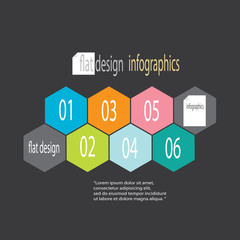 Modern flat  infographics or numbered banners