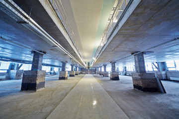 Obraz premium Big empty room under construction