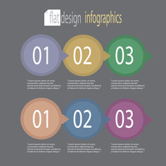 Modern flat  infographics or numbered banners