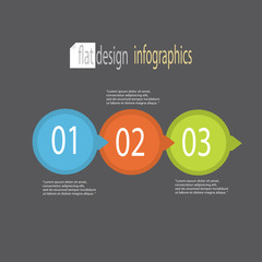 Modern flat  infographics or numbered banners