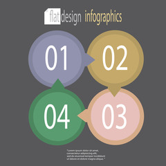 Modern flat  infographics or numbered banners