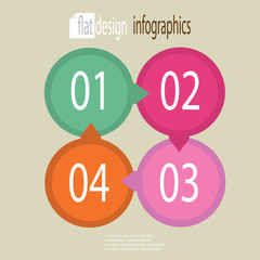 Modern flat  infographics or numbered banners