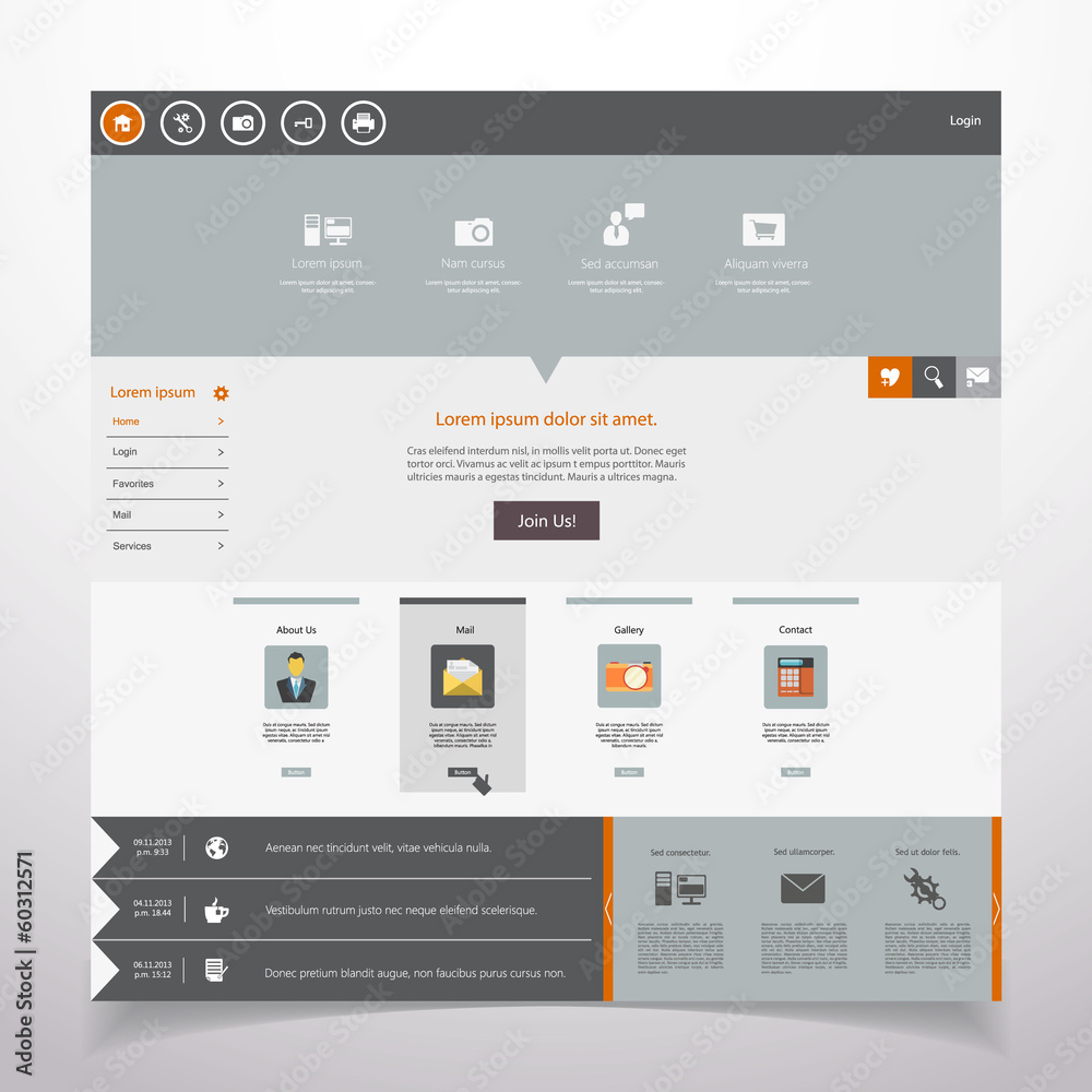 Canvas Prints flat website template