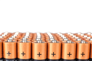gold batteries in rows