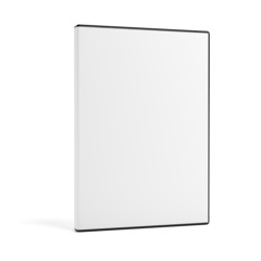 Blank DVD case isolated on white